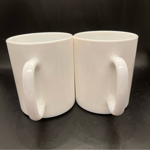 Vintage 1970s Mikk Glass White Coffee Cups - Set of 2 made in France - Picture 11 of 11